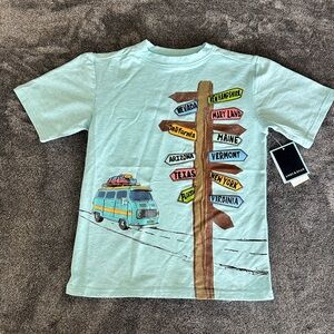 Andy & Evan Road Trip U.S.A Short Sleeve T-shirt, Size 9/10